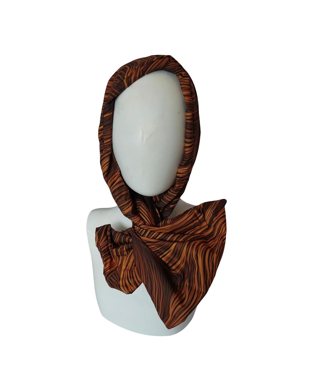 Romer Millinery Brown Neutrals Twisturban Turban Auburn Waves Faux Coiffure