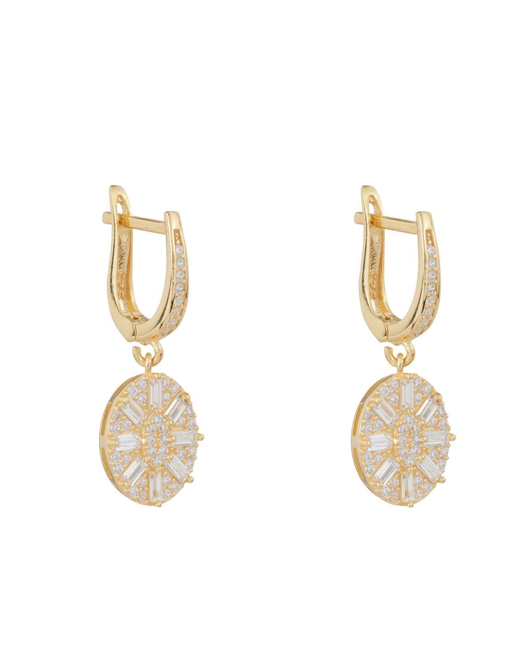 Ballinger Jewellery Metallic Uptown Oval Drop Sparkly Statement Evening Earrings