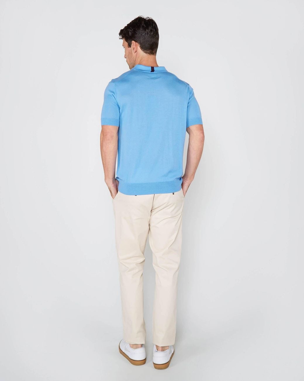 Lords of Harlech Blue Pilgrim Two Polo Shirt for men