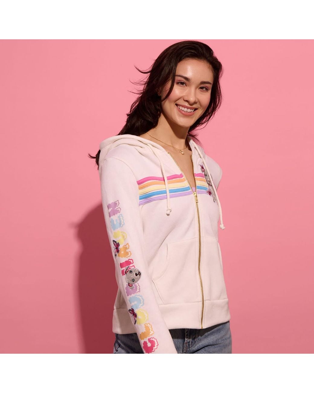 Cloud Haven Blue Neutrals Pittie Hoodie Off