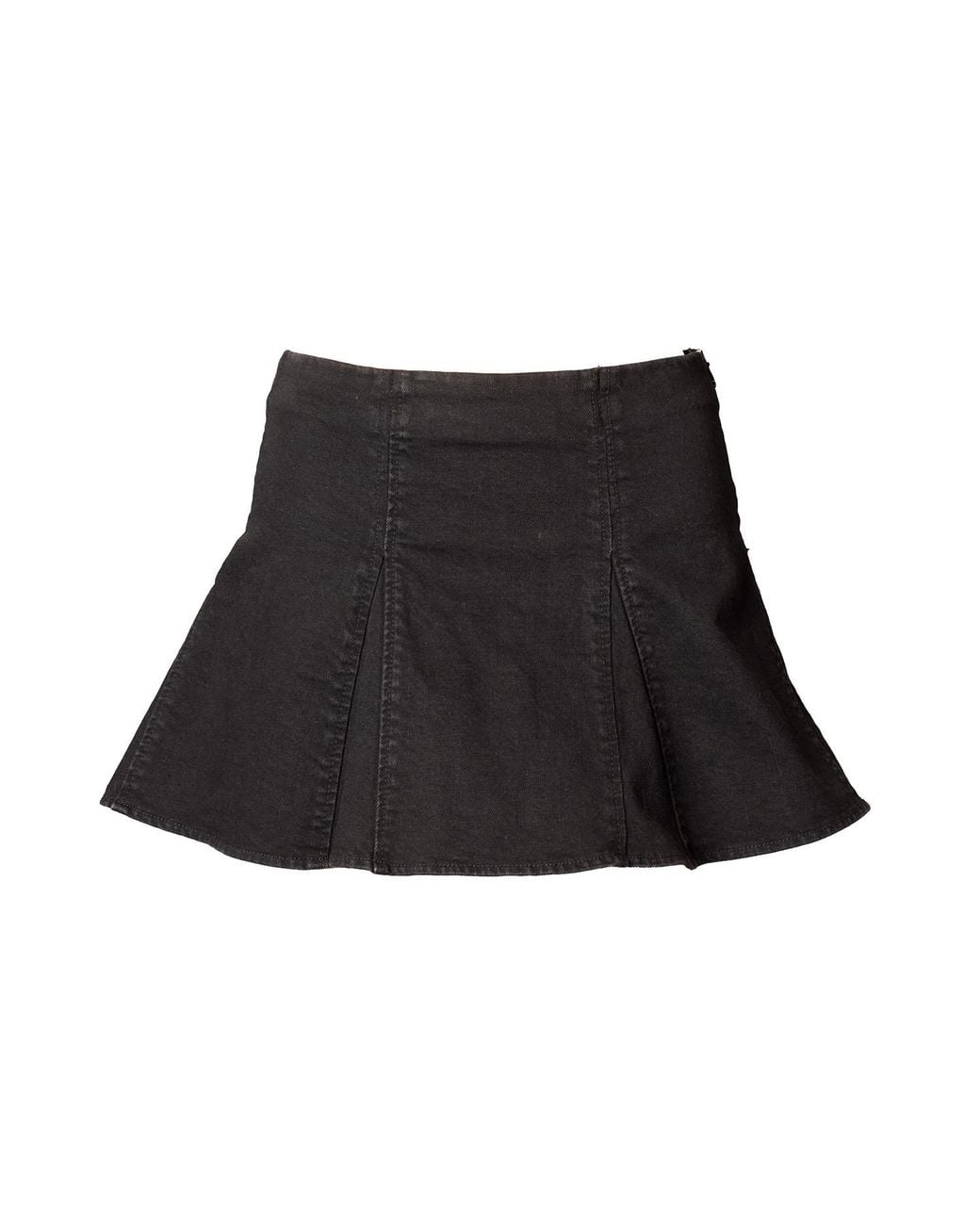 Love and Nostalgia Black Kelly Denim Flip Skirt