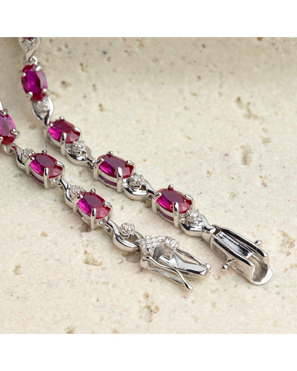 Belinda Jewelz Red Elora Ruby Vintage Tennis Bracelet