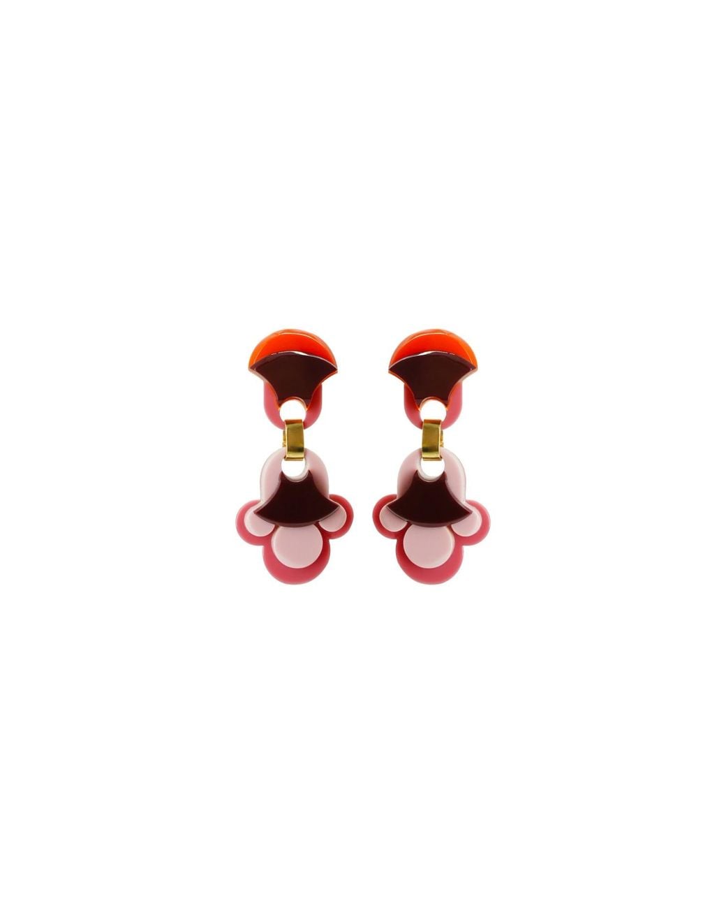 Gissa Bicalho Red Handmade Acrylic Earring Hinan S Antique