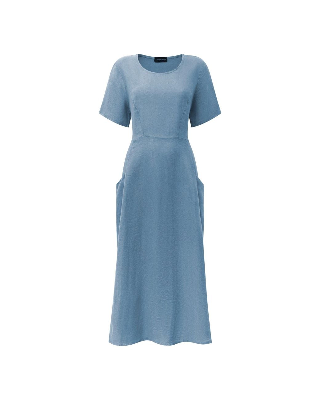 James Lakeland Blue Denim Linen Midi Dress