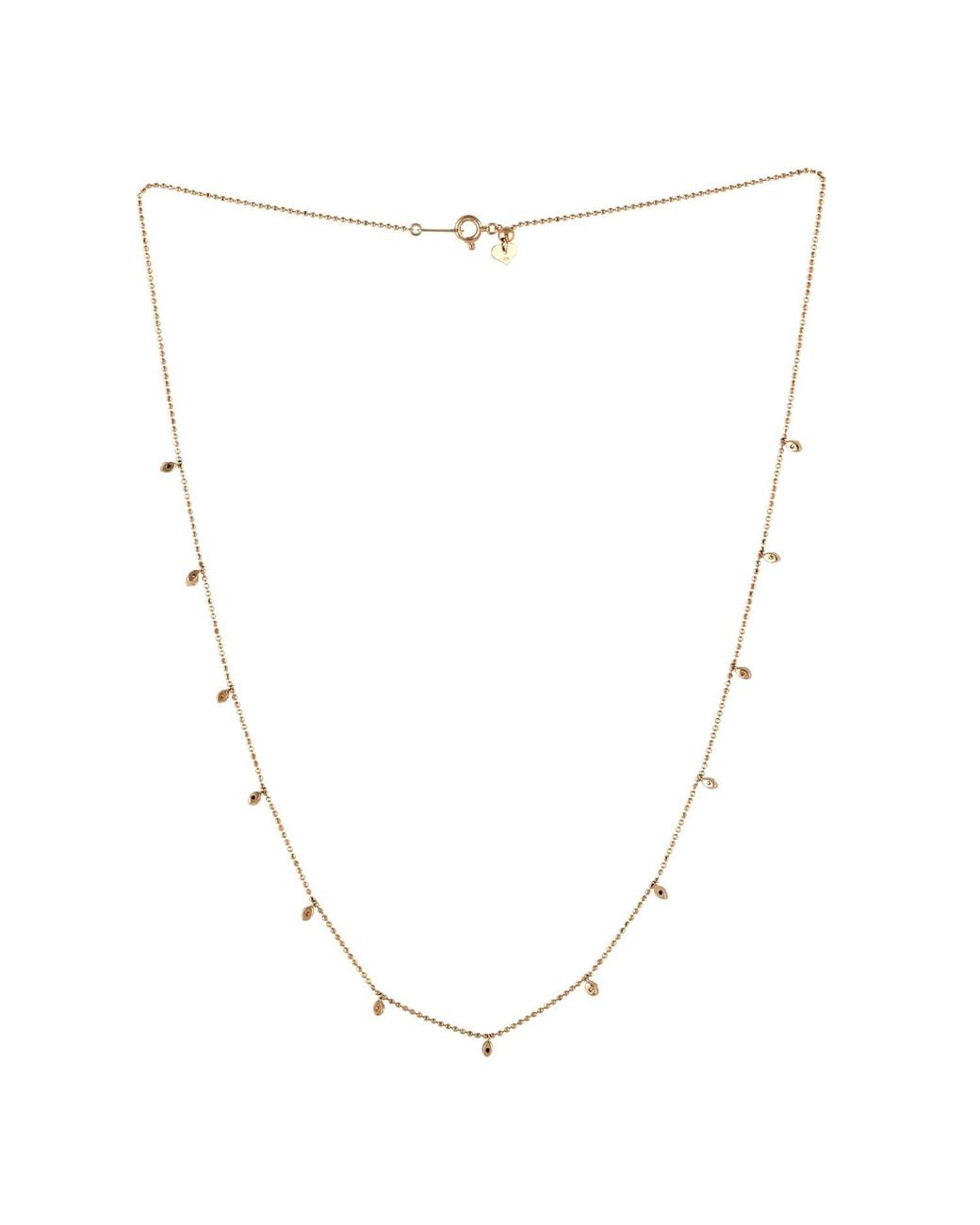 Artisan Metallic Rose 18K Rose Diamond Station Necklace