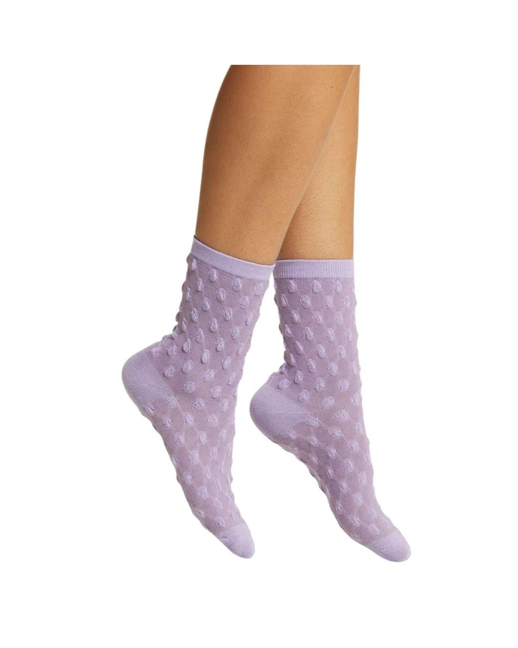 HIGH HEEL JUNGLE by KATHRYN EISMAN Purple Waffle Combed Cotton Socks