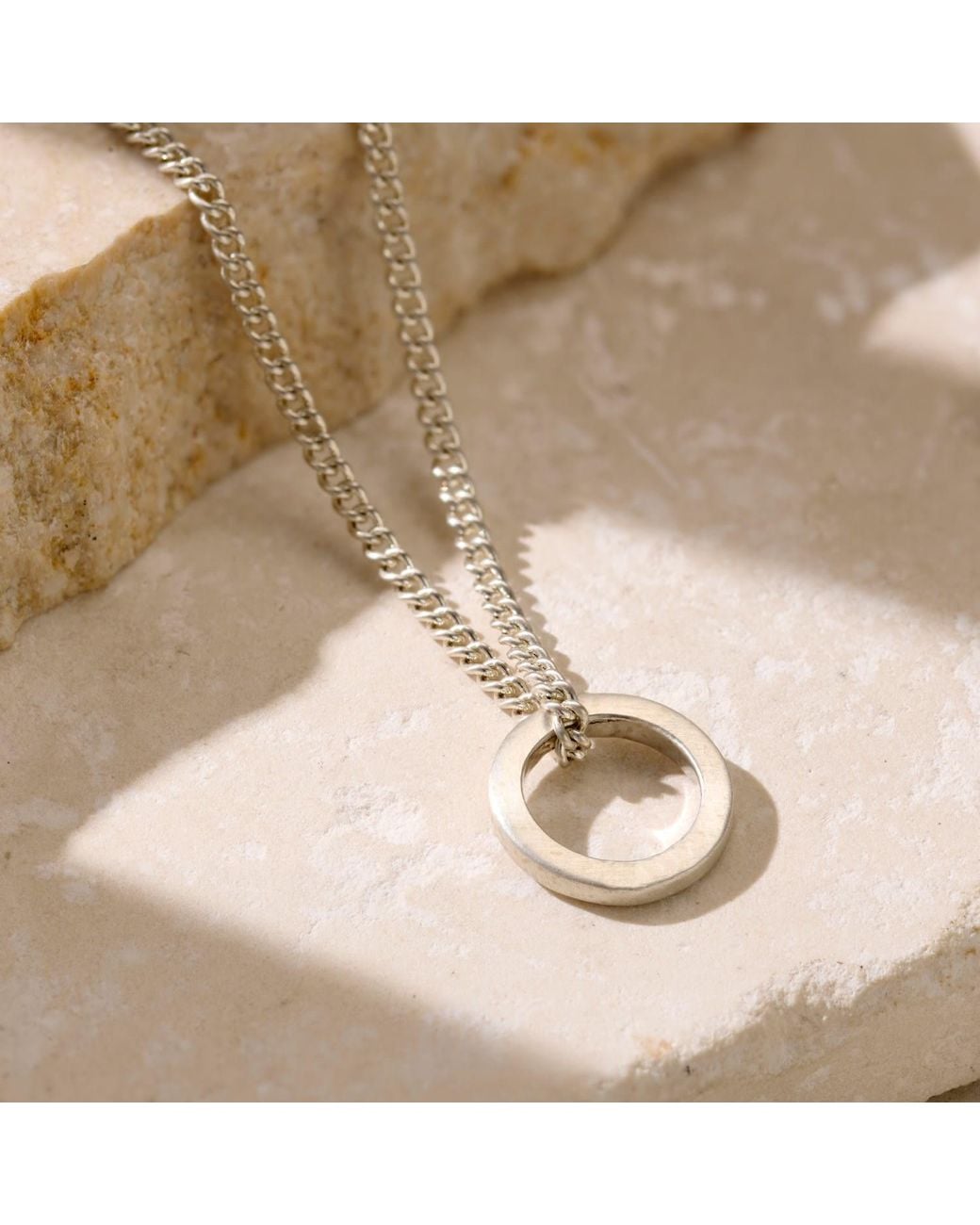 Posh Totty Designs Metallic Sterling Mini Quote Circle Necklace for men