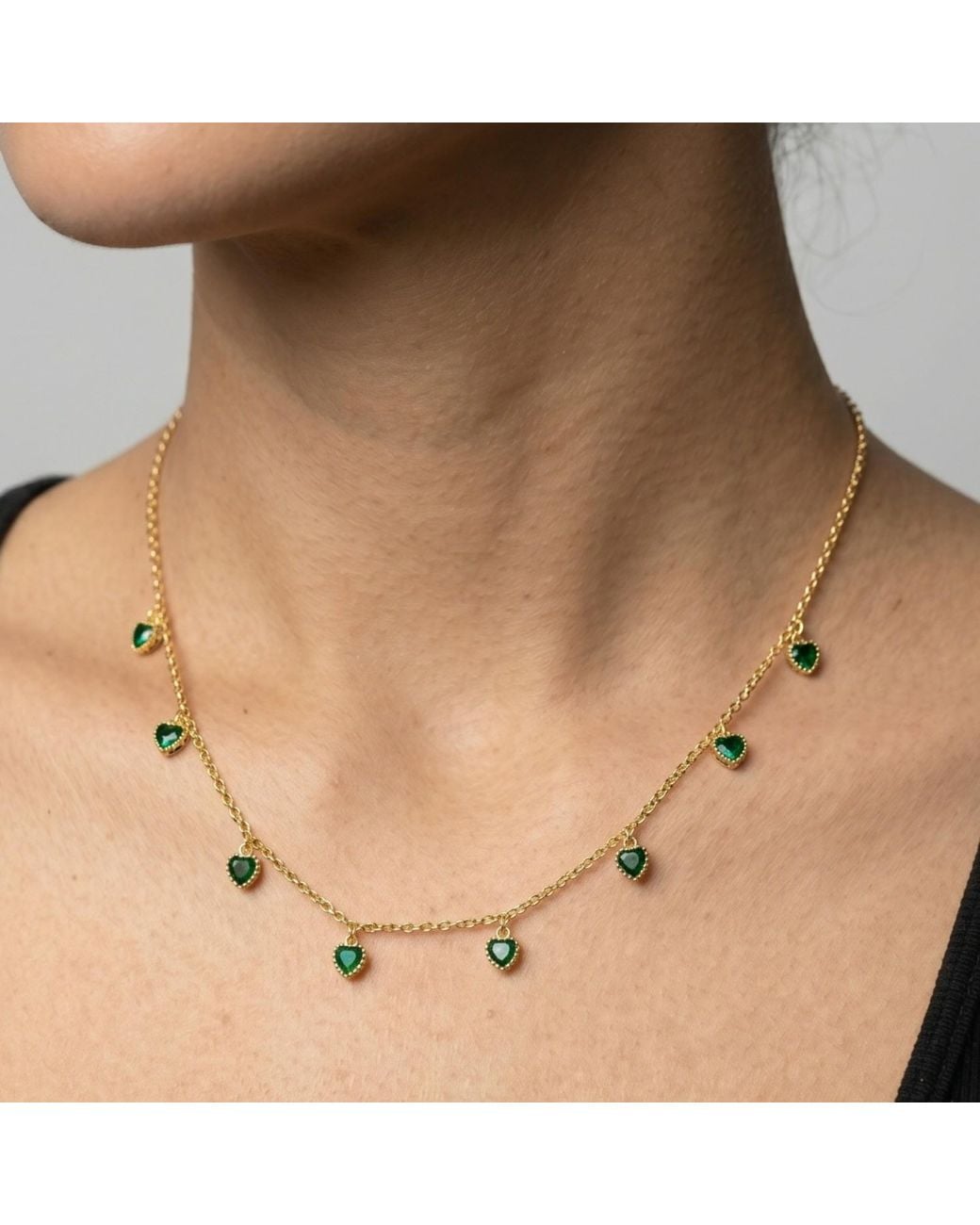 Uchi and Soto Metallic Kokoro Heart Necklace