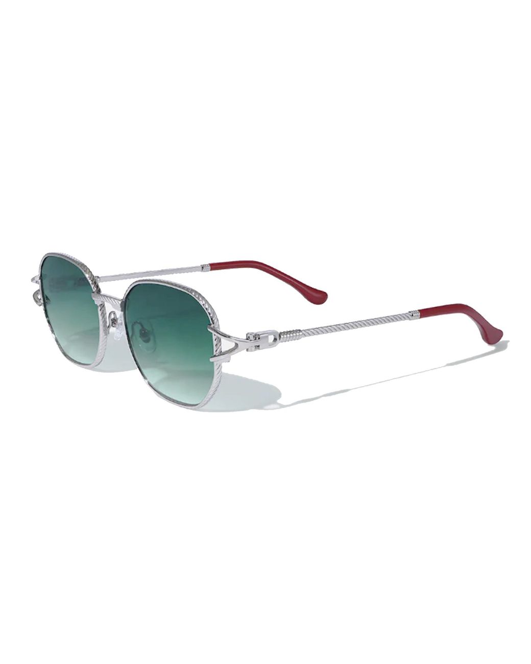 Cossimo Green Sarcelle En Cote Metal Sunglasses