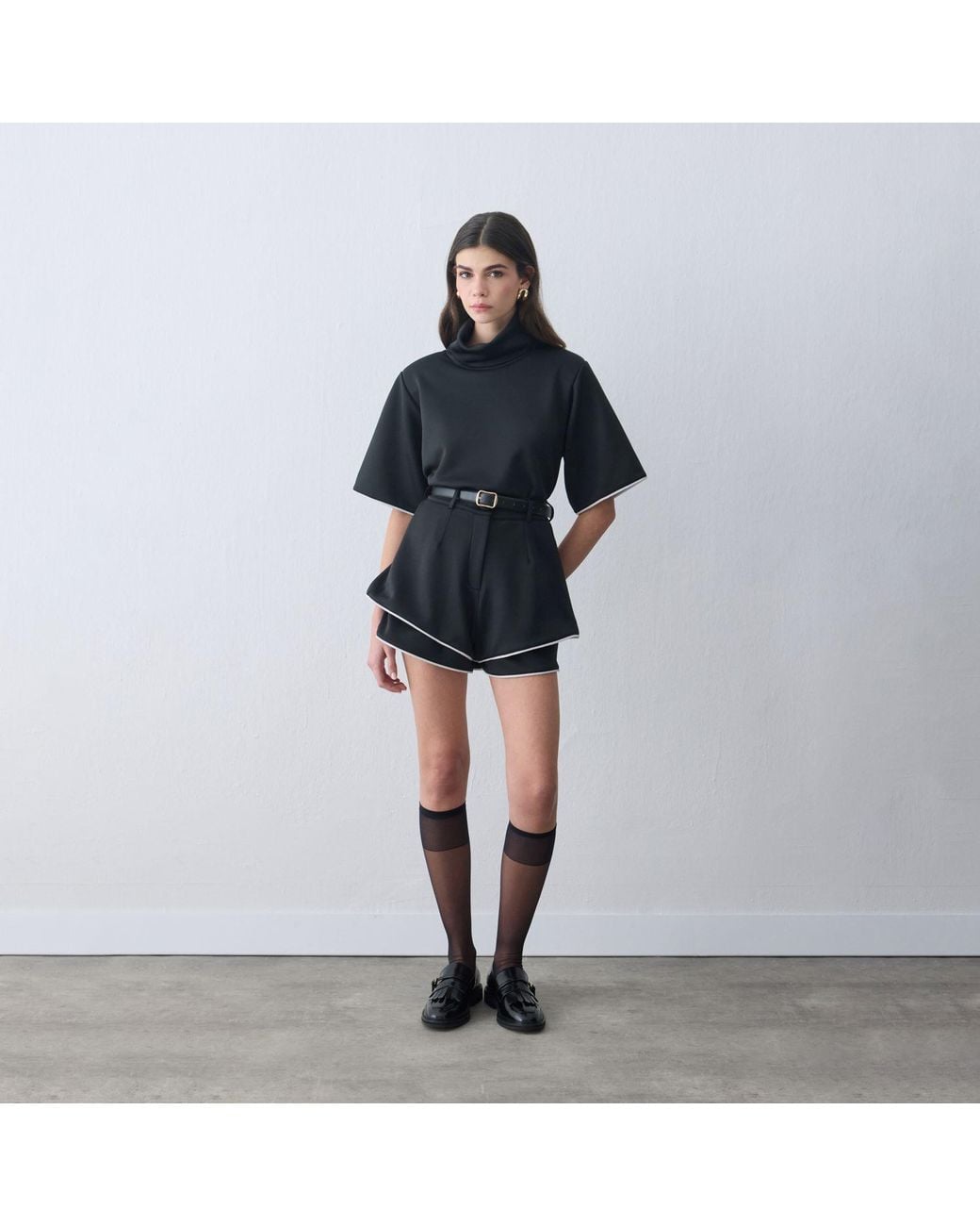 Thisisu Collection Blue Mira Layered High-Waisted Shorts