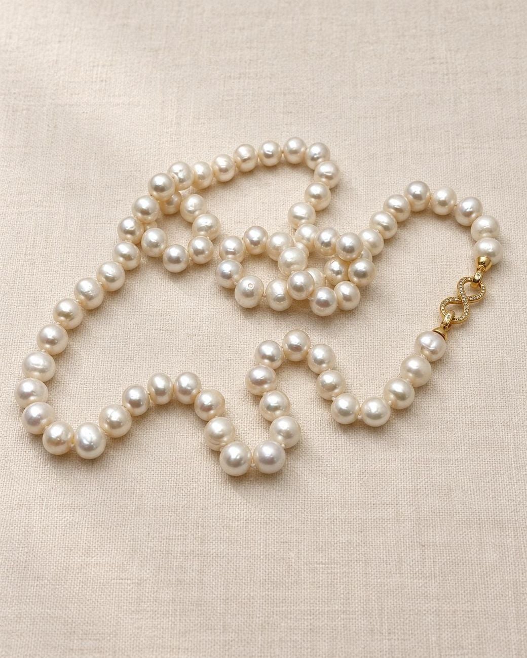 Lalinde Metallic Forever Pearl Necklace