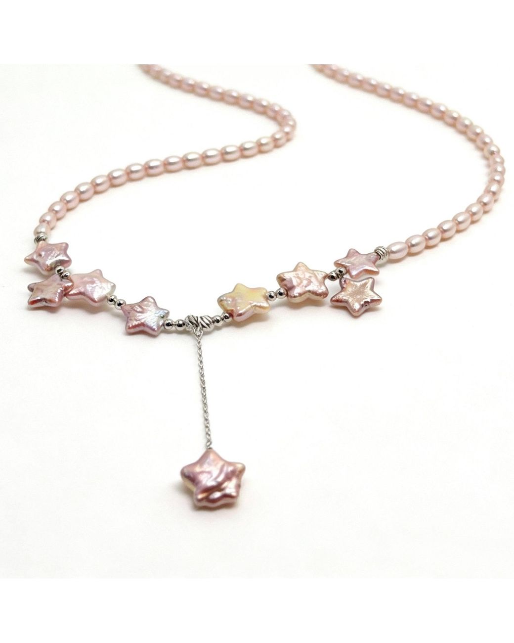Ninemoo Pink Shooting Star Pearl Necklace