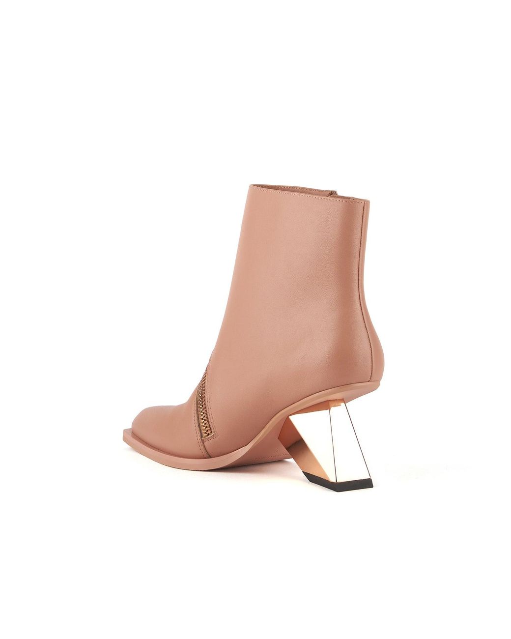 United Nude Brown Zip-Around Rockit Heel Ankle Boots