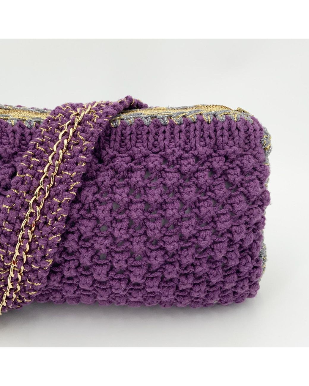 Hilo De Mar Purple Luar Hand Knitted Bag