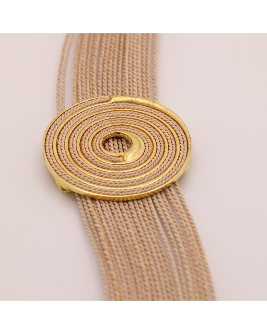 Nart Nature Making Art Metallic The Spiral Buriti Natural Fiber Bracelet