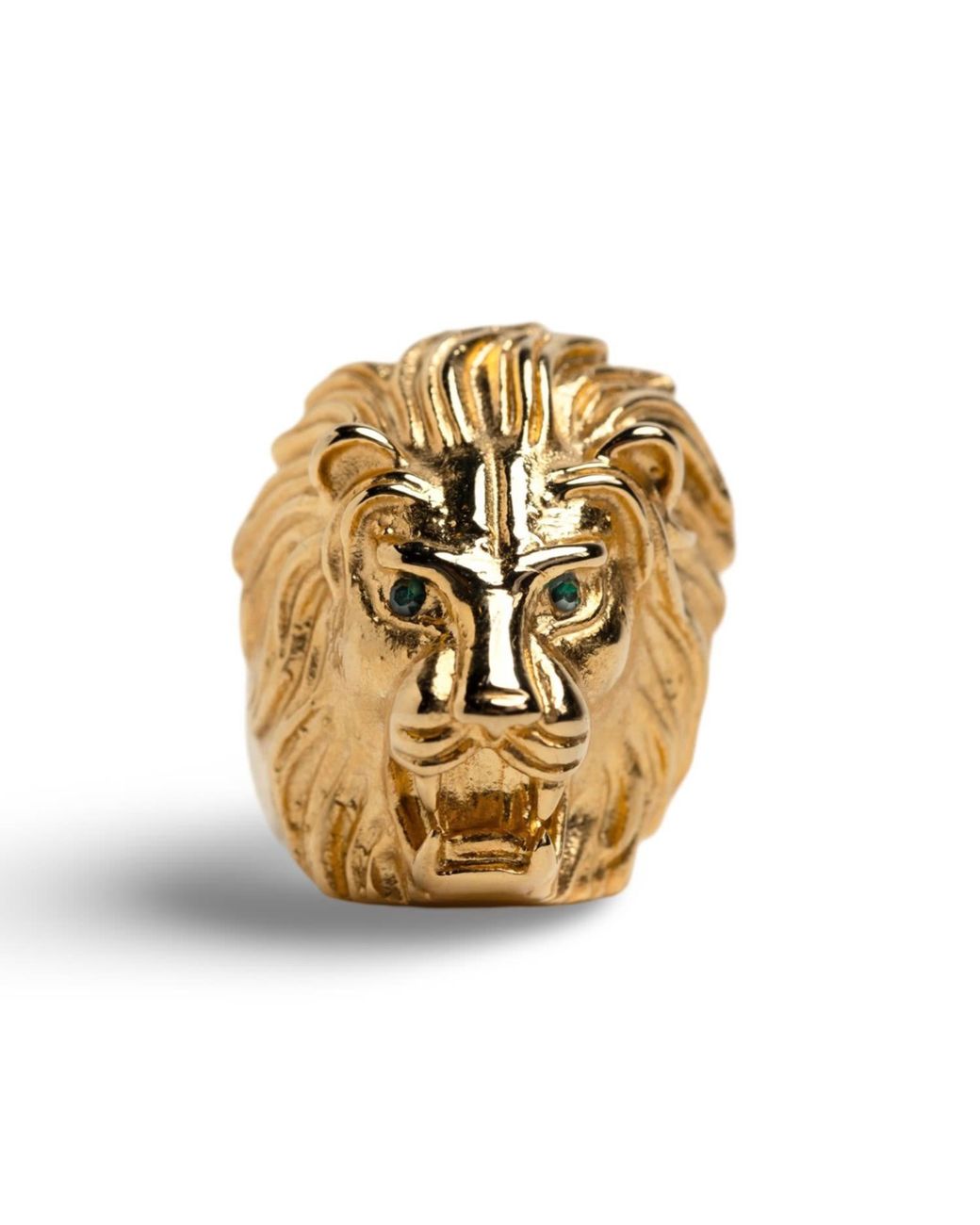 Jagged Halo Jewelry Metallic Lann Lion Head Ring Stainless Steel Plated for men