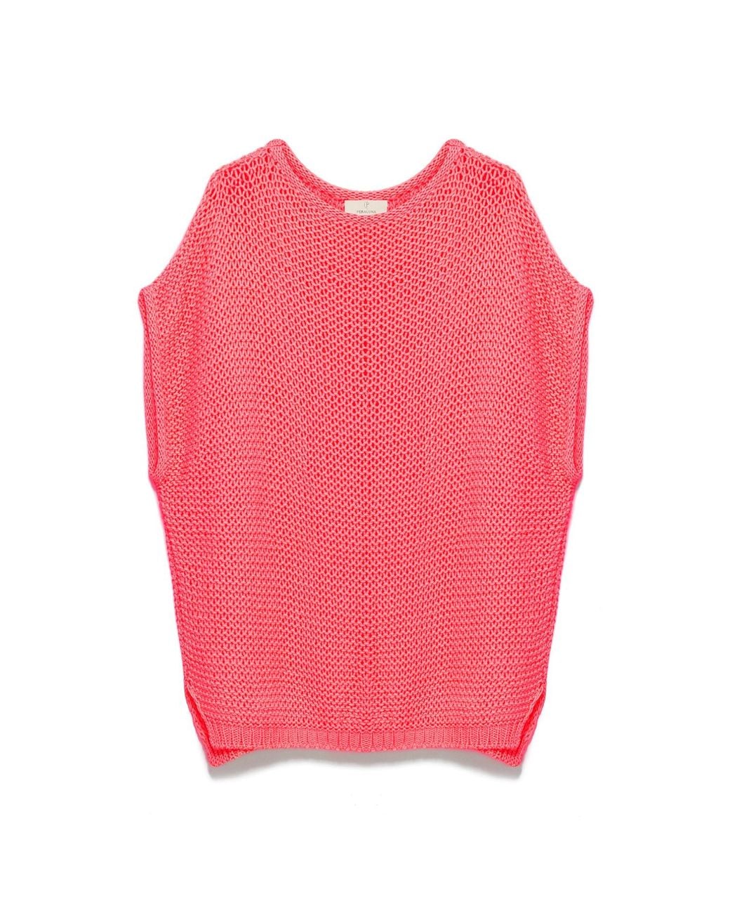 Peraluna Pink Fiona Openwork Knit Tunic