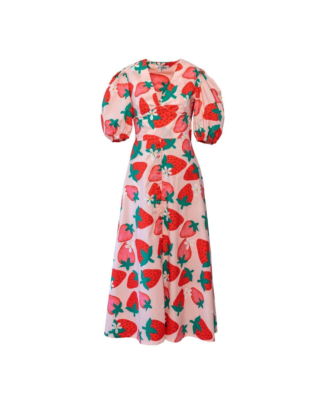 Pineapples Don't Have Sleeves Red Lola Fresa Dress