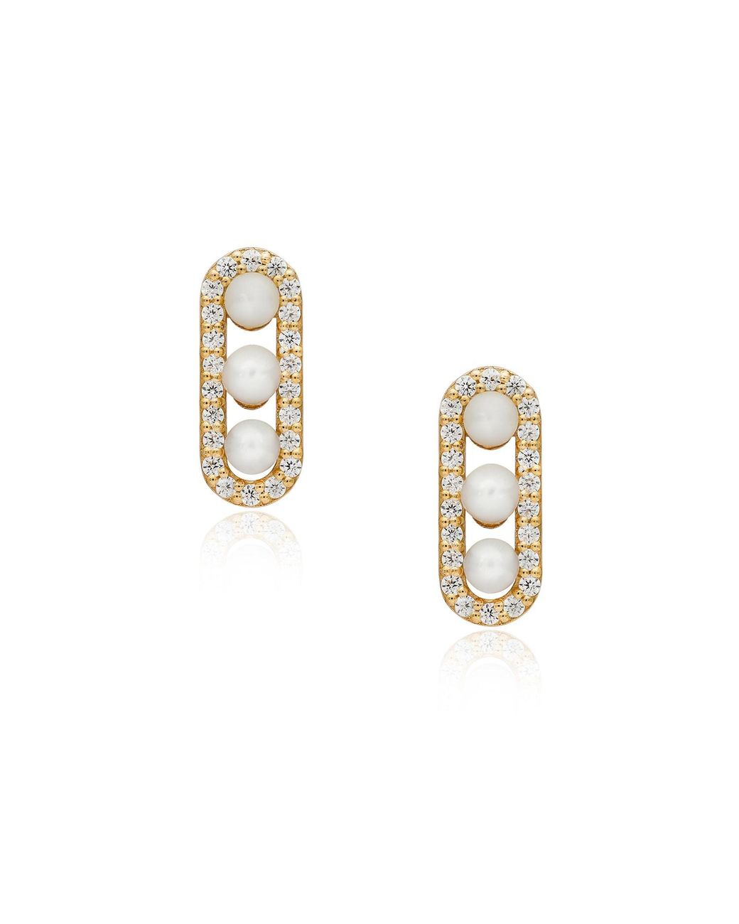The Jewelz Metallic Pearl Song Studs-Earrings