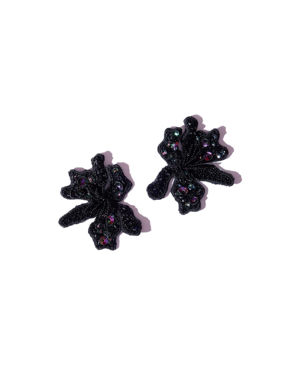 Simitri Black Rose Earrings