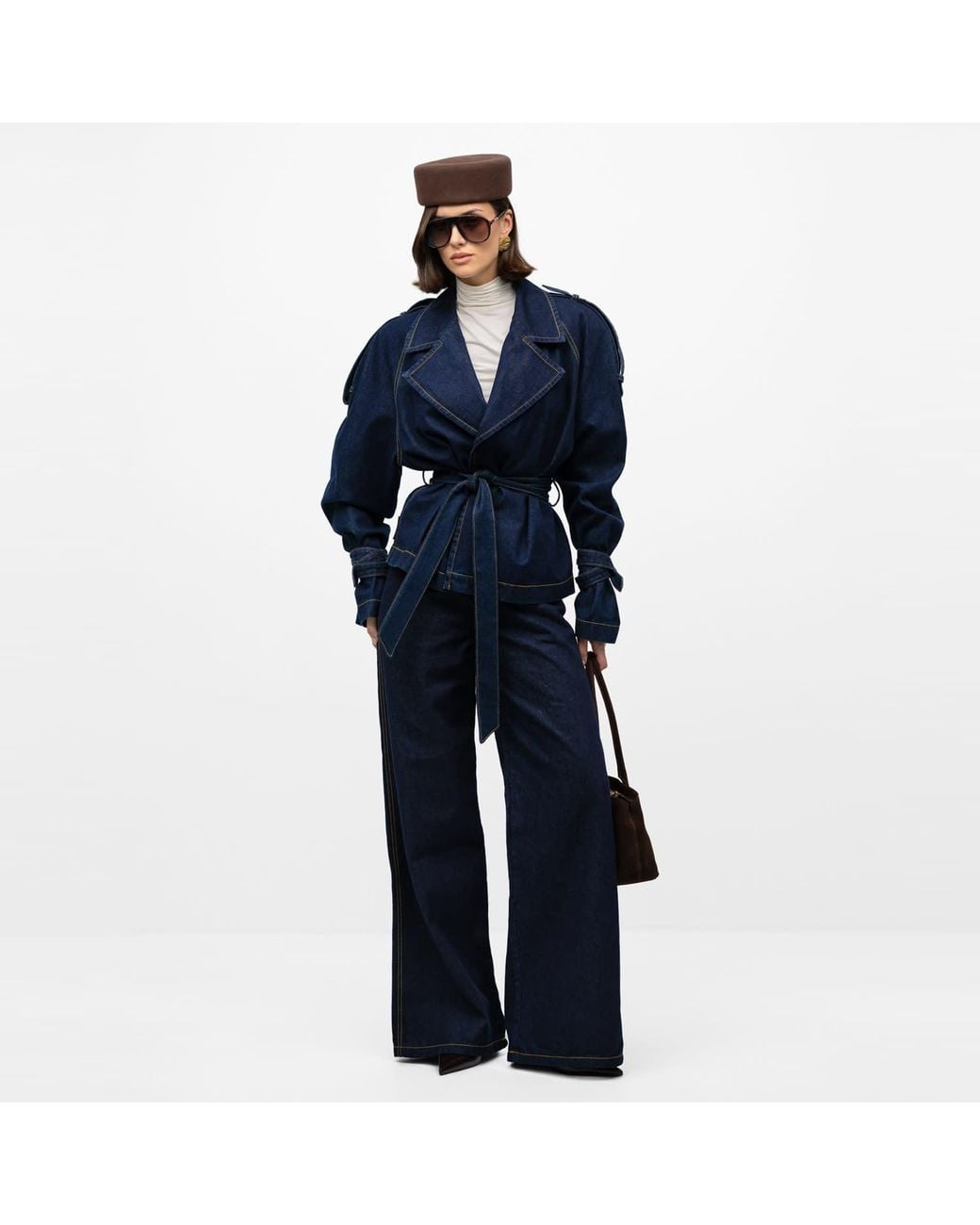 Mandragora Blue Wide Leg Jeans Arney Dark