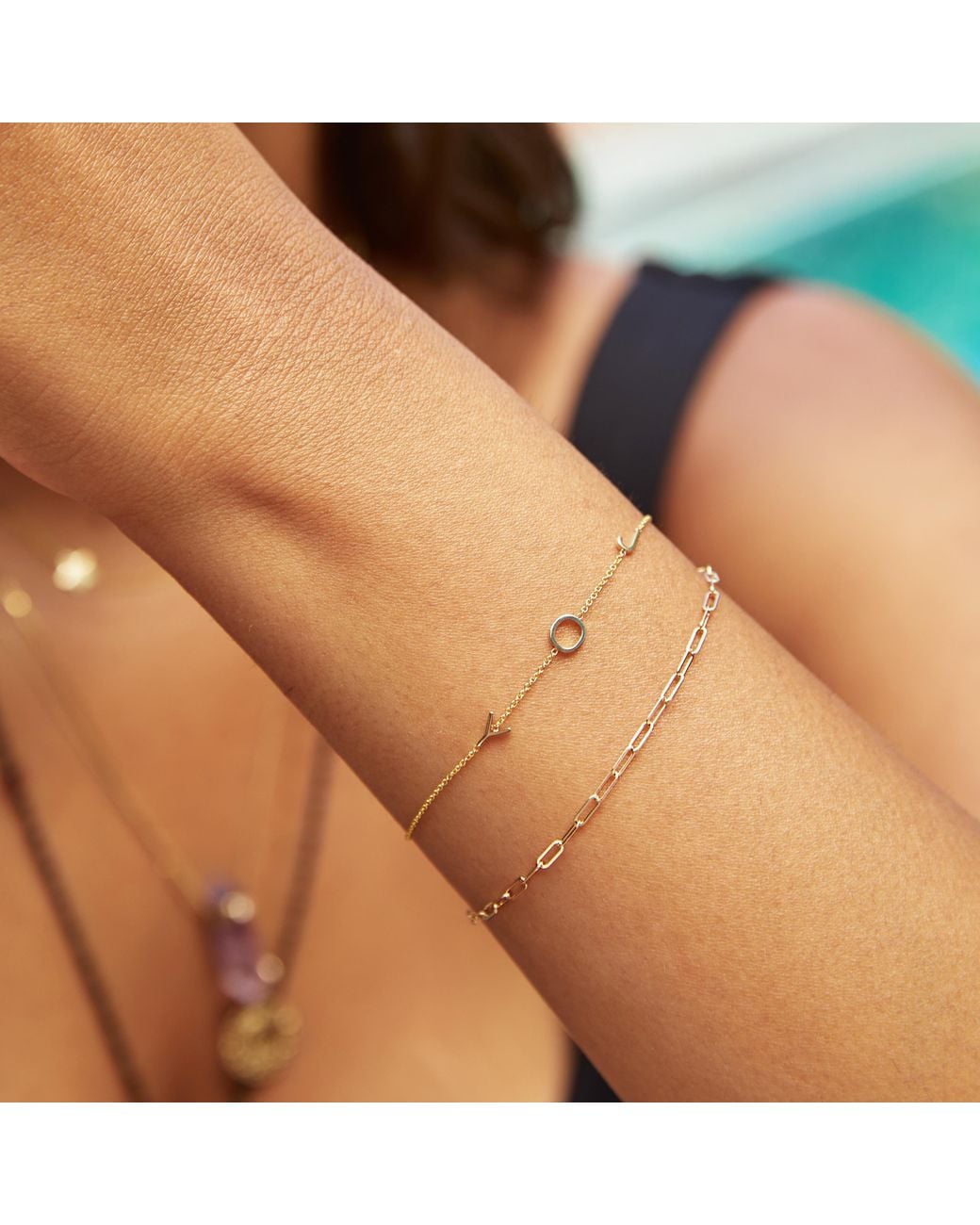 Maya Brenner Metallic Element Short Link Bracelet