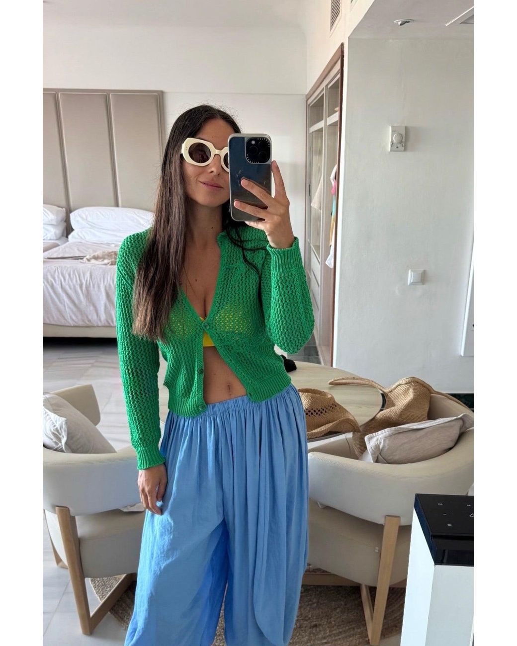 Par & Escala Green Solera Cardigan
