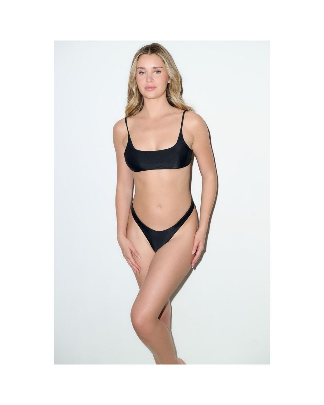 Playaluxe Blue Malibu High Cut Bikini Bottom