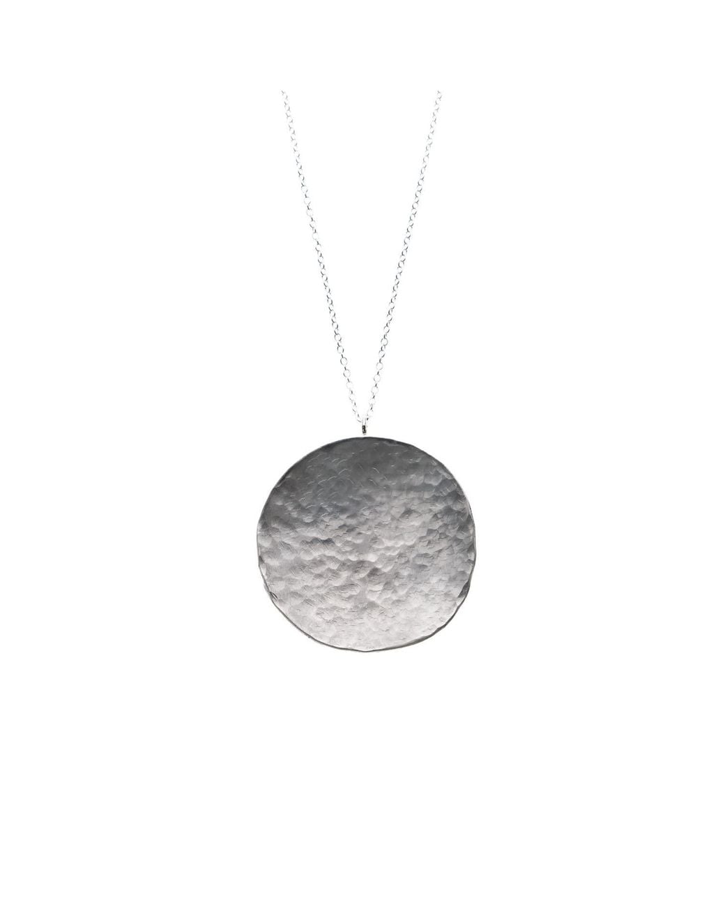 Silver Moon Gray Sterling Necklace With Pendant