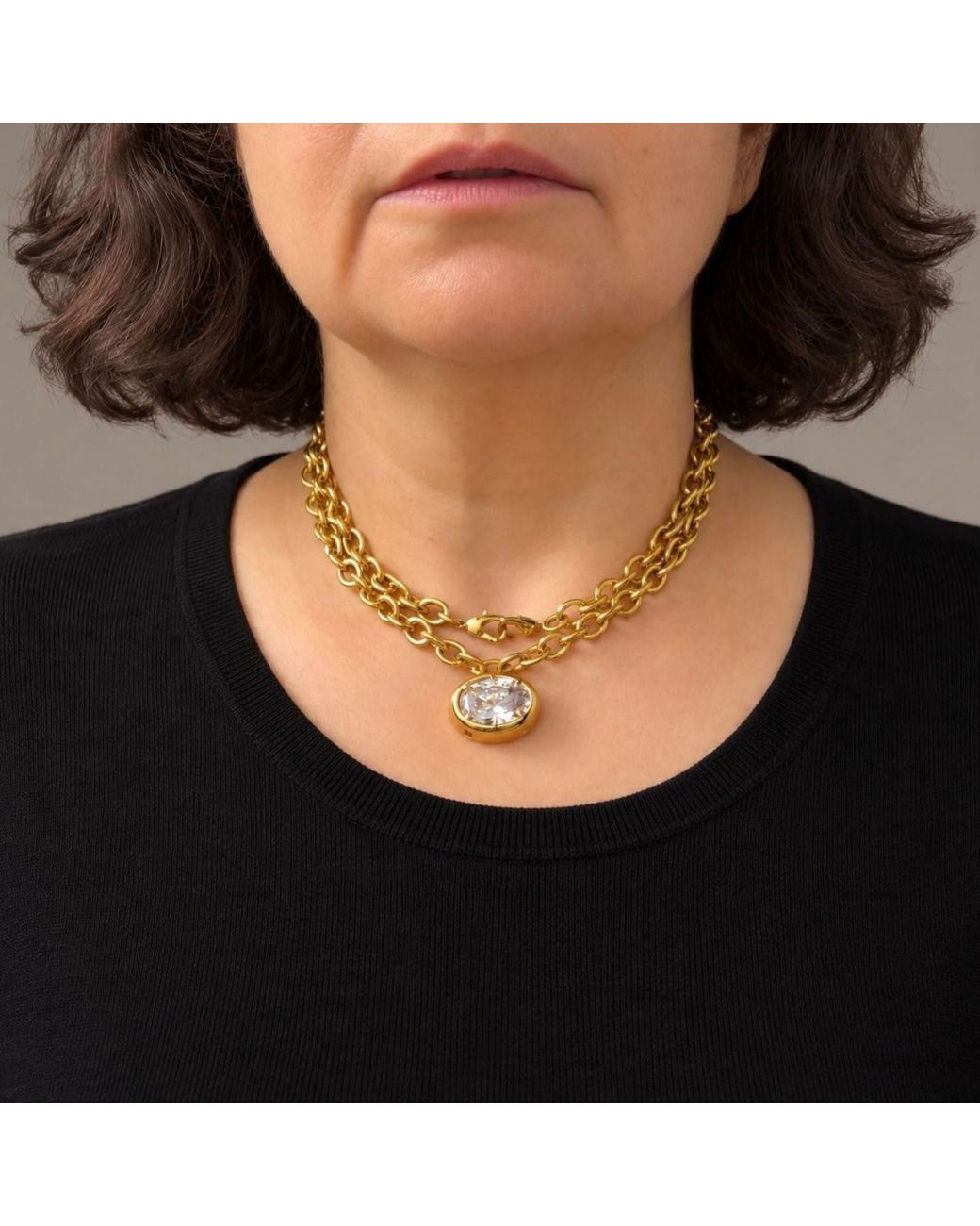 Jagged Halo Jewelry Metallic Heathcliff Convertible Pendant Necklace Filled