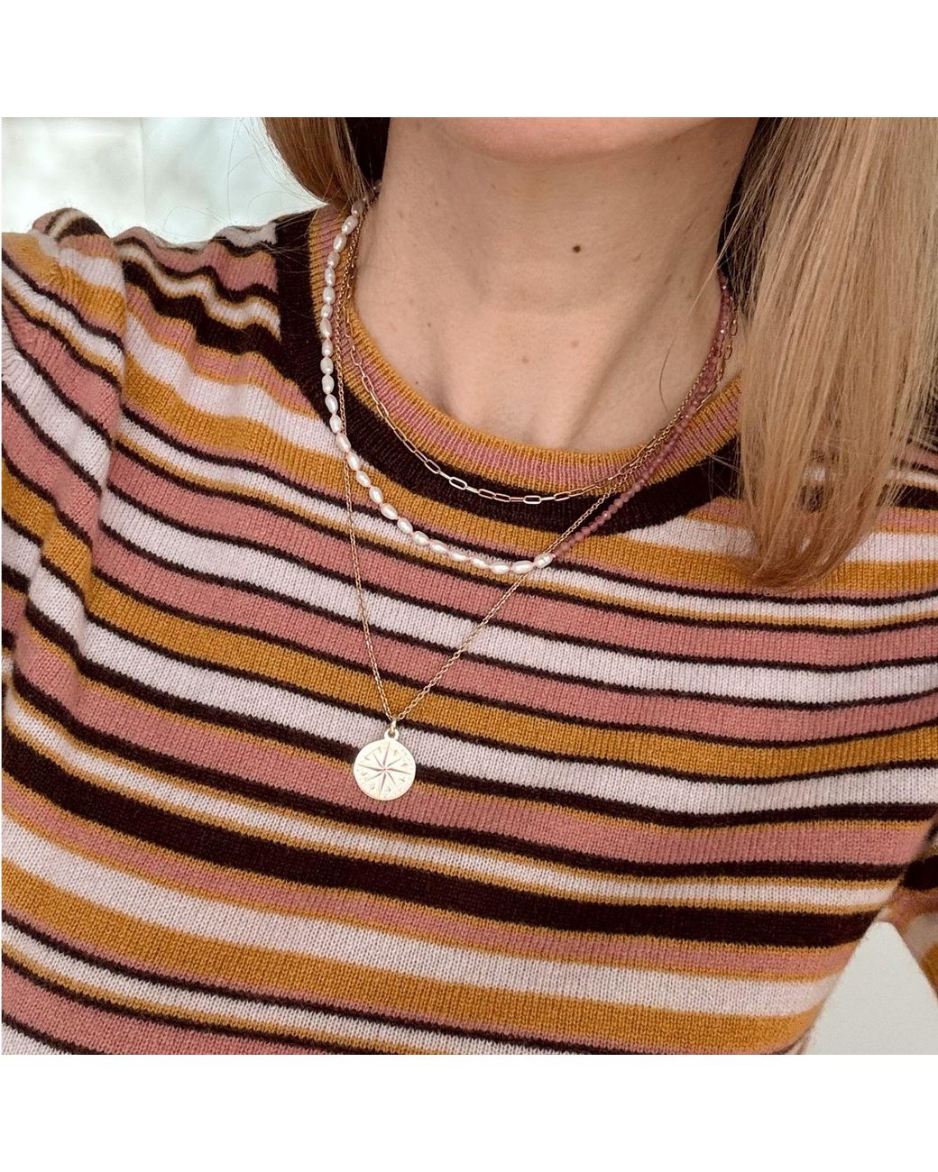 Herself Collections Metallic Tourmaline Pearl Necklace