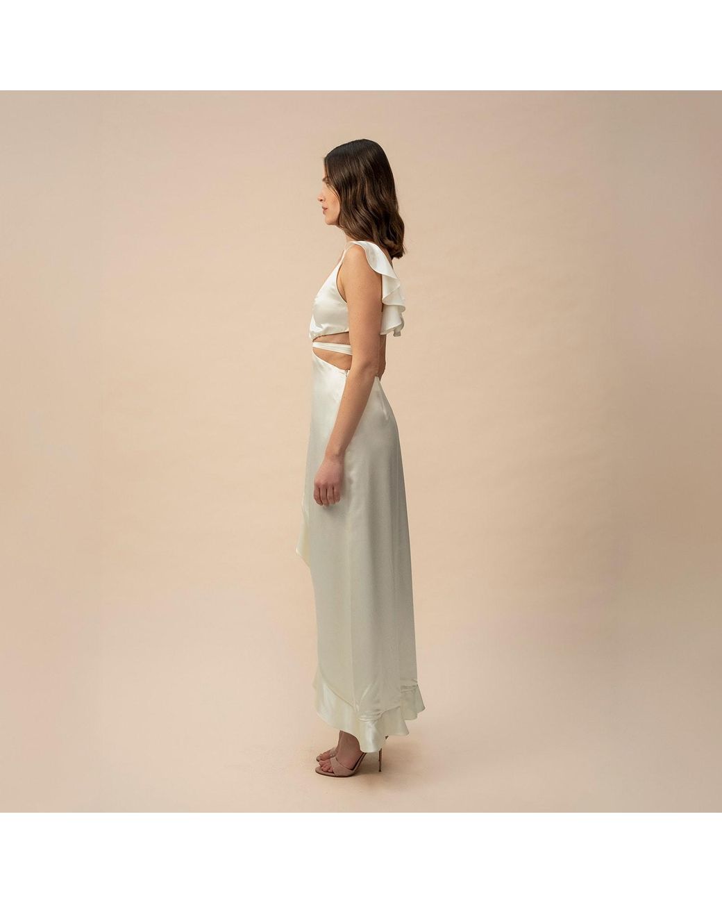 Anse Victorin Natural Angelina Silk Dress