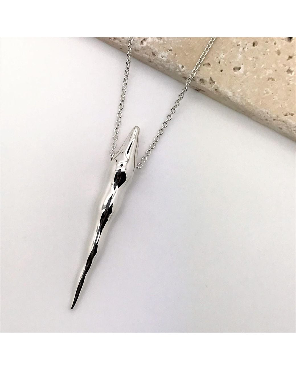 Lucy Quartermaine White Full Icicle Pendant