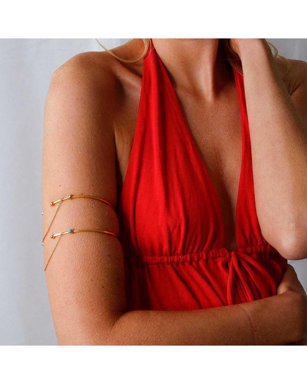 Moon London Metallic Issi Gemstone Vermeil Arm Cuff
