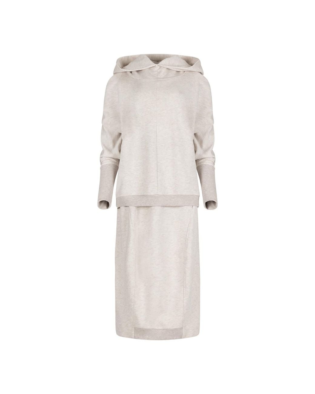 Clothes by Locker Room Natural Neutrals Cream Hoodie & Skirt Sweatsuit Set