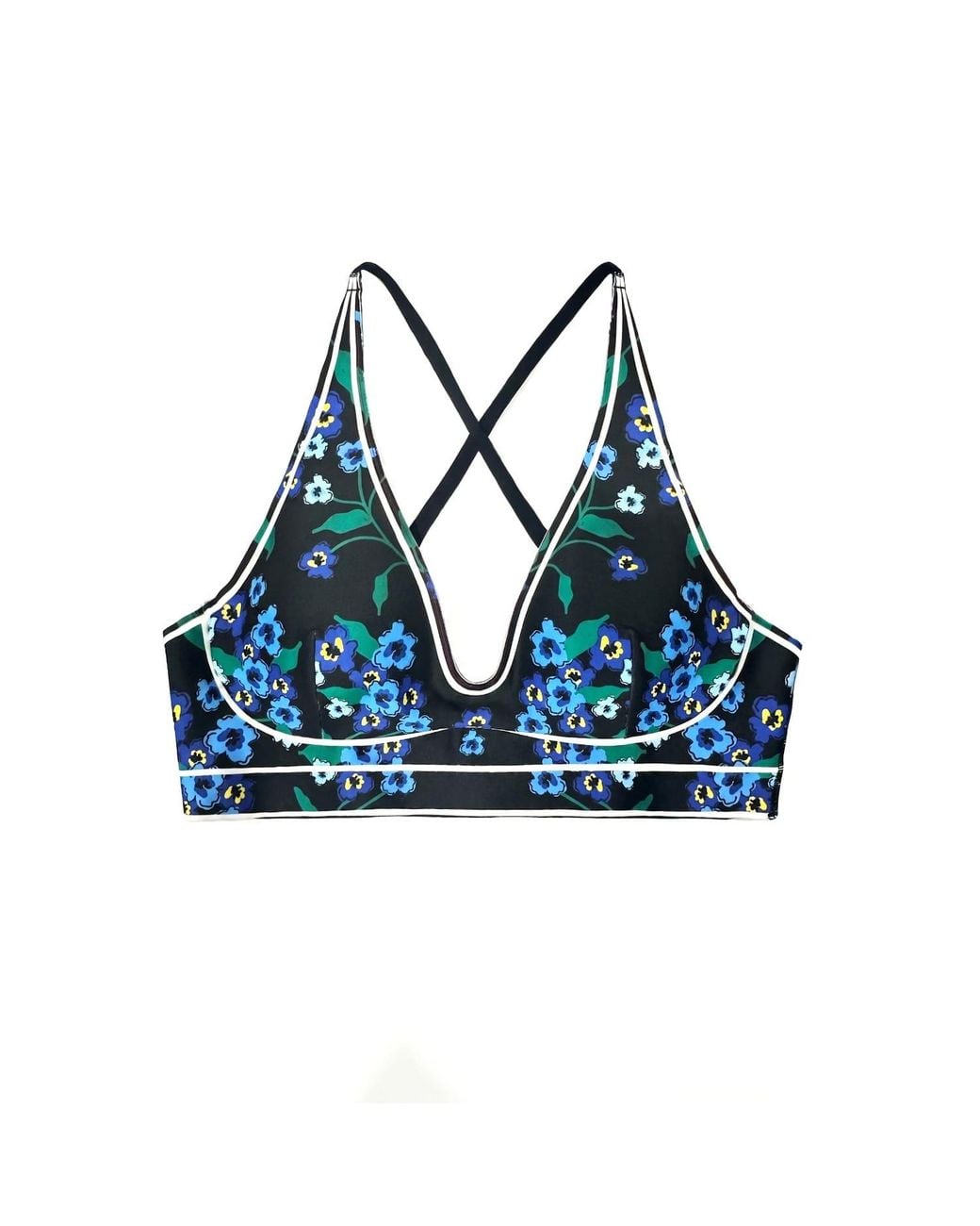 Jessie Zhao New York Blue Garden Nocturne Sports Bra