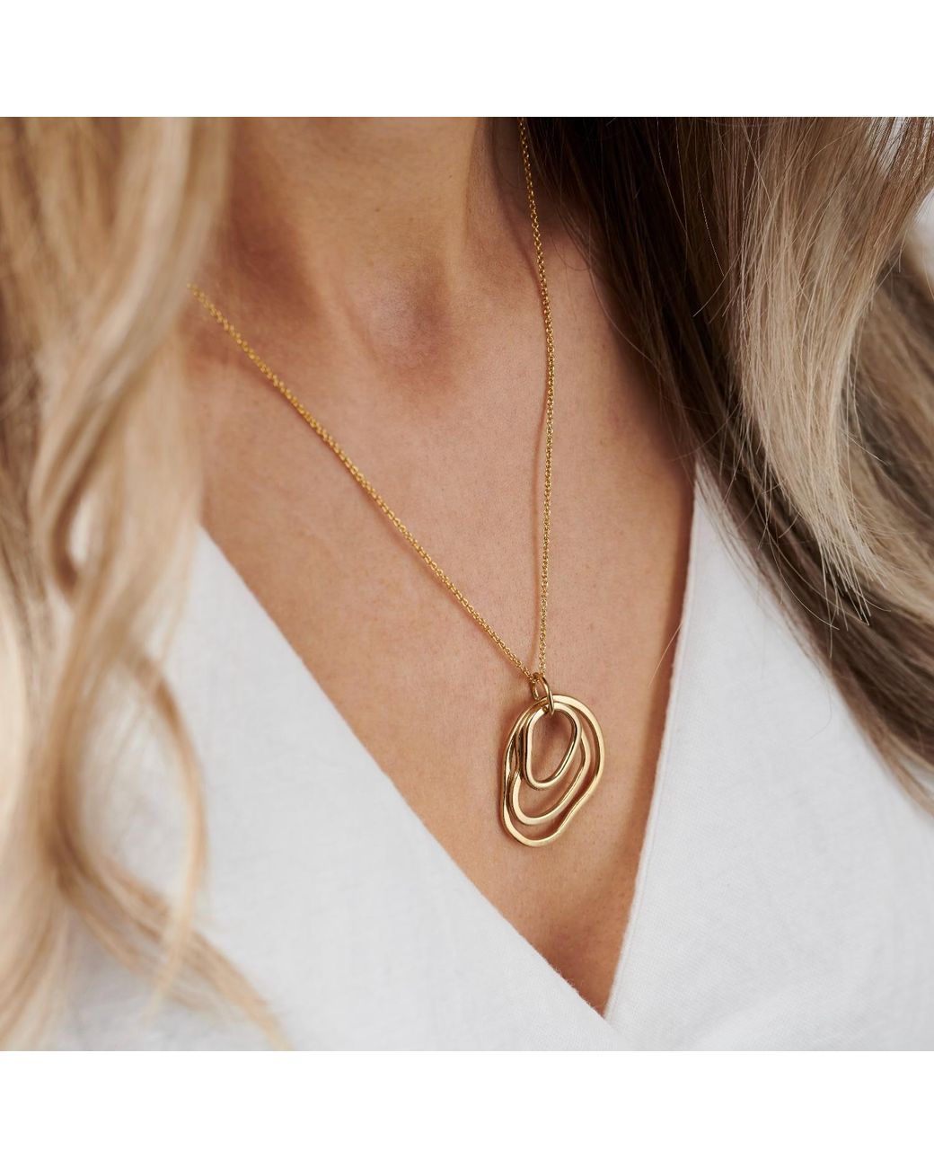 Posh Totty Designs Metallic Rose Gold Plated Fine Organic Family Necklace