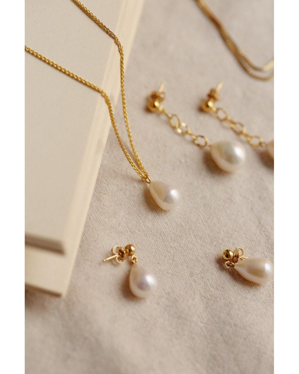 Katy Faye Metallic Brigette Pearl Necklace