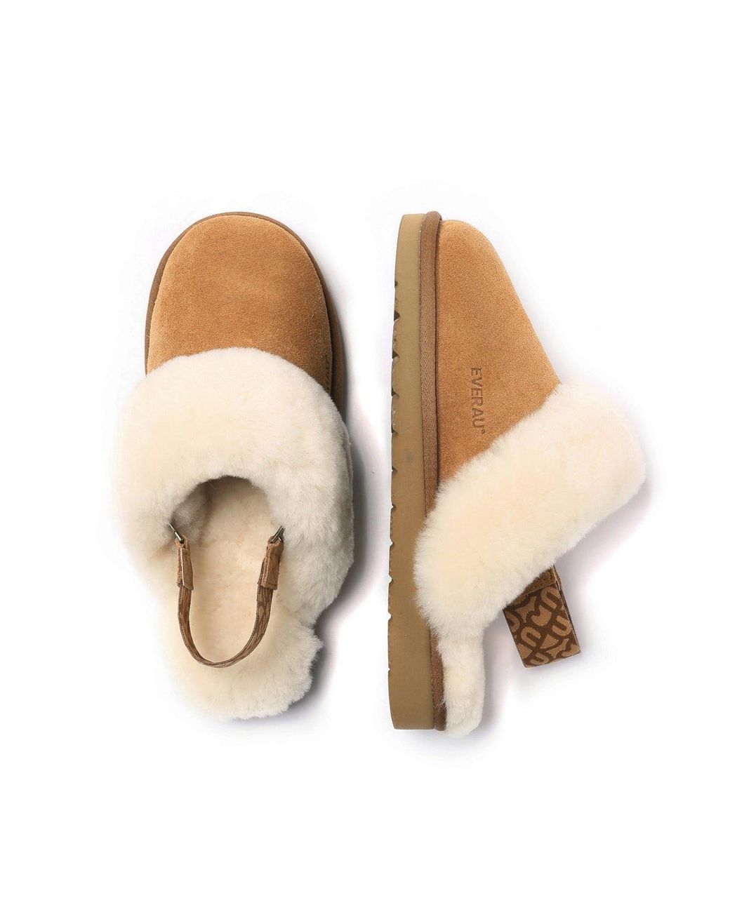 EverAu Australia Natural Pelican Removable Strap Slingback Slippers