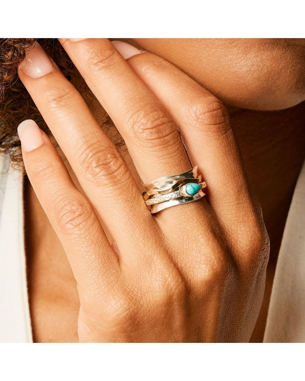 Charlotte's Web Jewellery White Aura Magic Spinning Ring