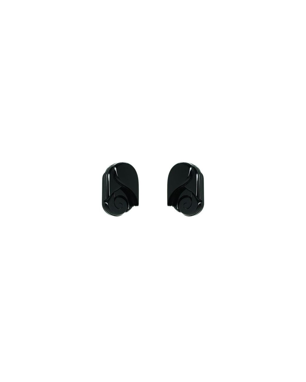 Gissa Bicalho Black Handmade Acrylic Earring Rosebud