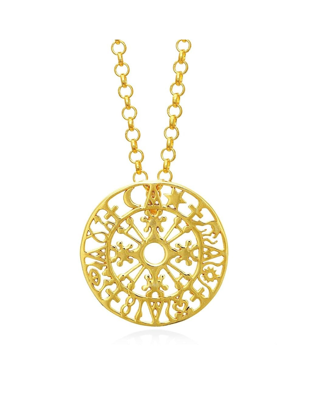 Myrto Katramadou Jewellery Metallic Kaleidoscope Pendant-Plated Small -Classic