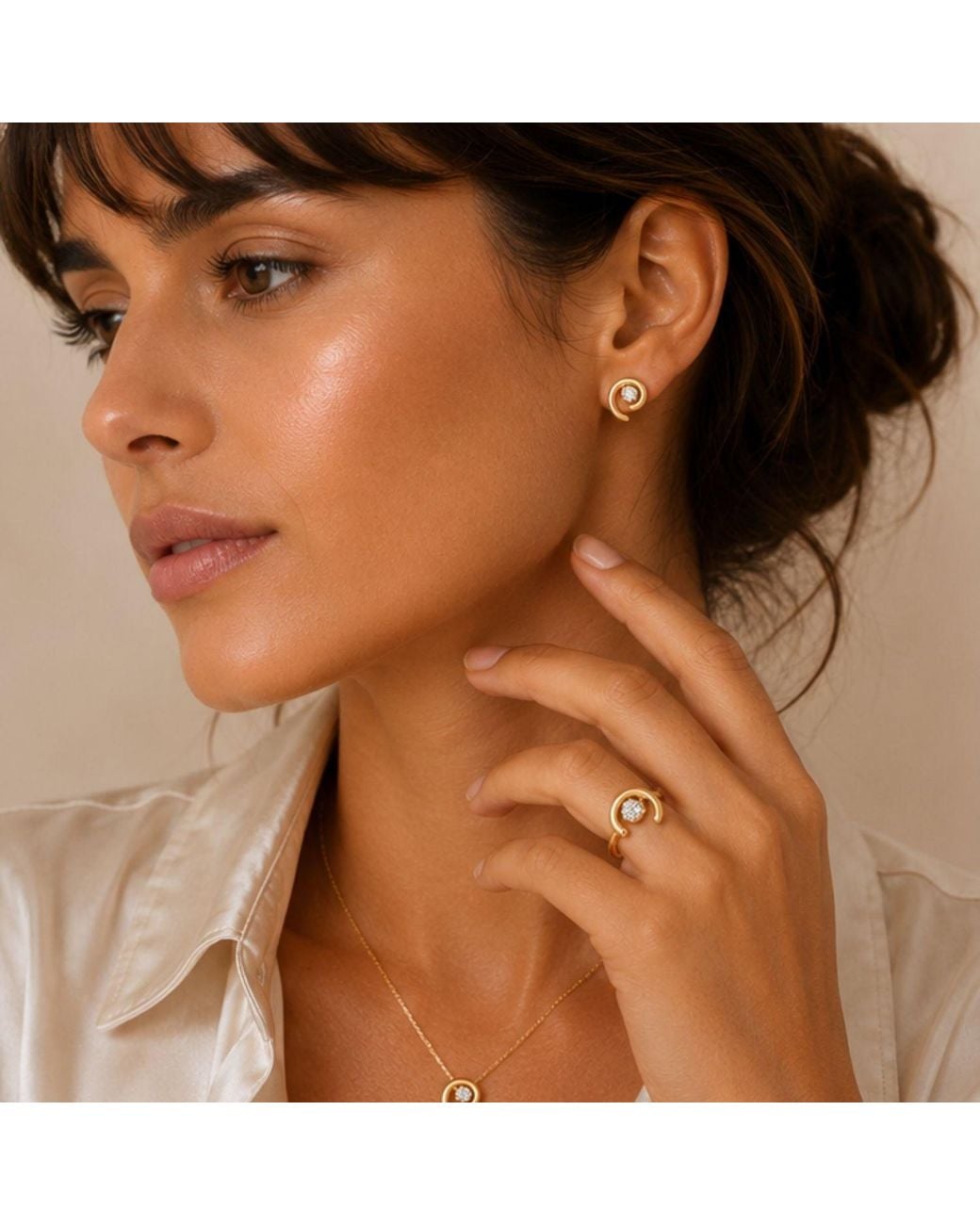 Lily Flo Jewellery Metallic Returning To Yourself Diamond Stud Earrings