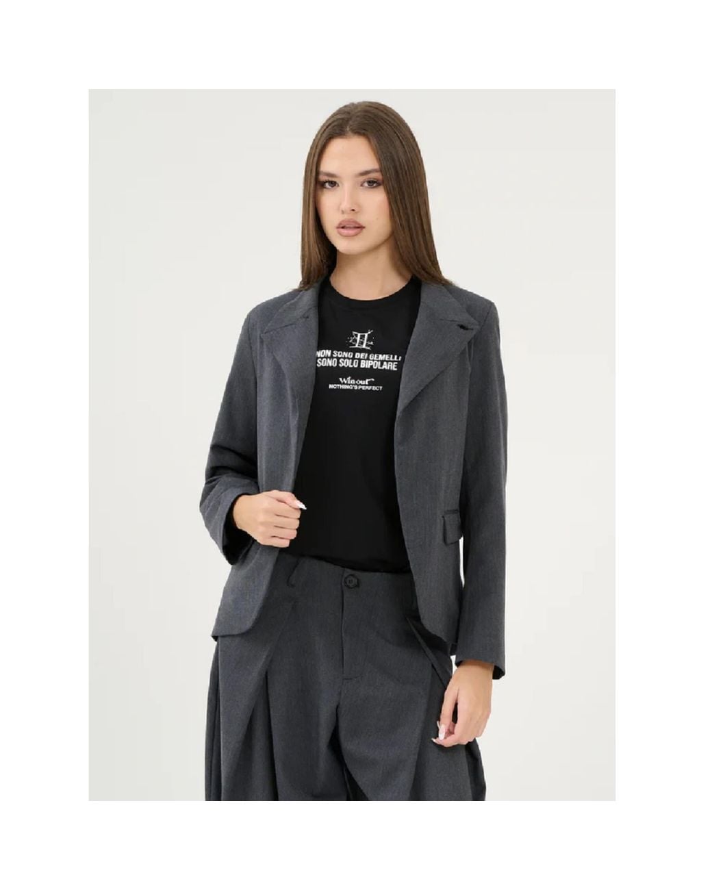 Win Out Gray Uncoventional Suit Blazer Wm for men