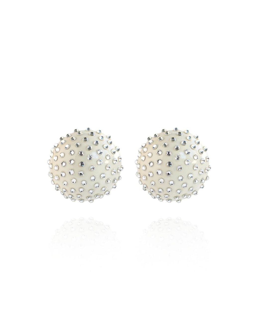 Saule Label White Gaia Midi Jet Earrings