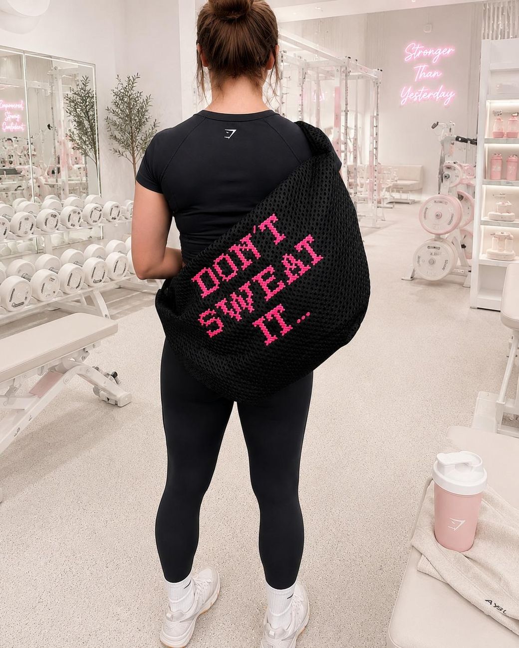 Lilly Loves Black Don'T Sweat It Gym Bag