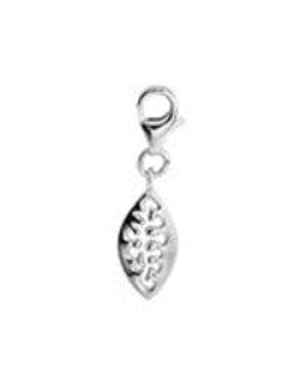 Lucy Quartermaine Metallic Oval Wave Charm