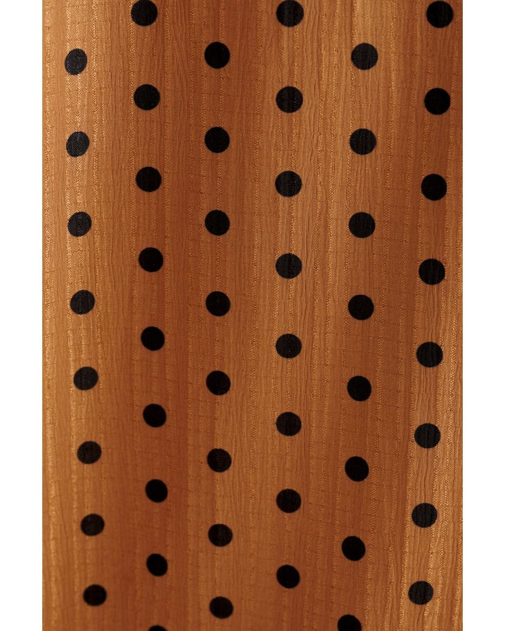 Louche Brown Dixie Spot Print Balloon Midi Skirt