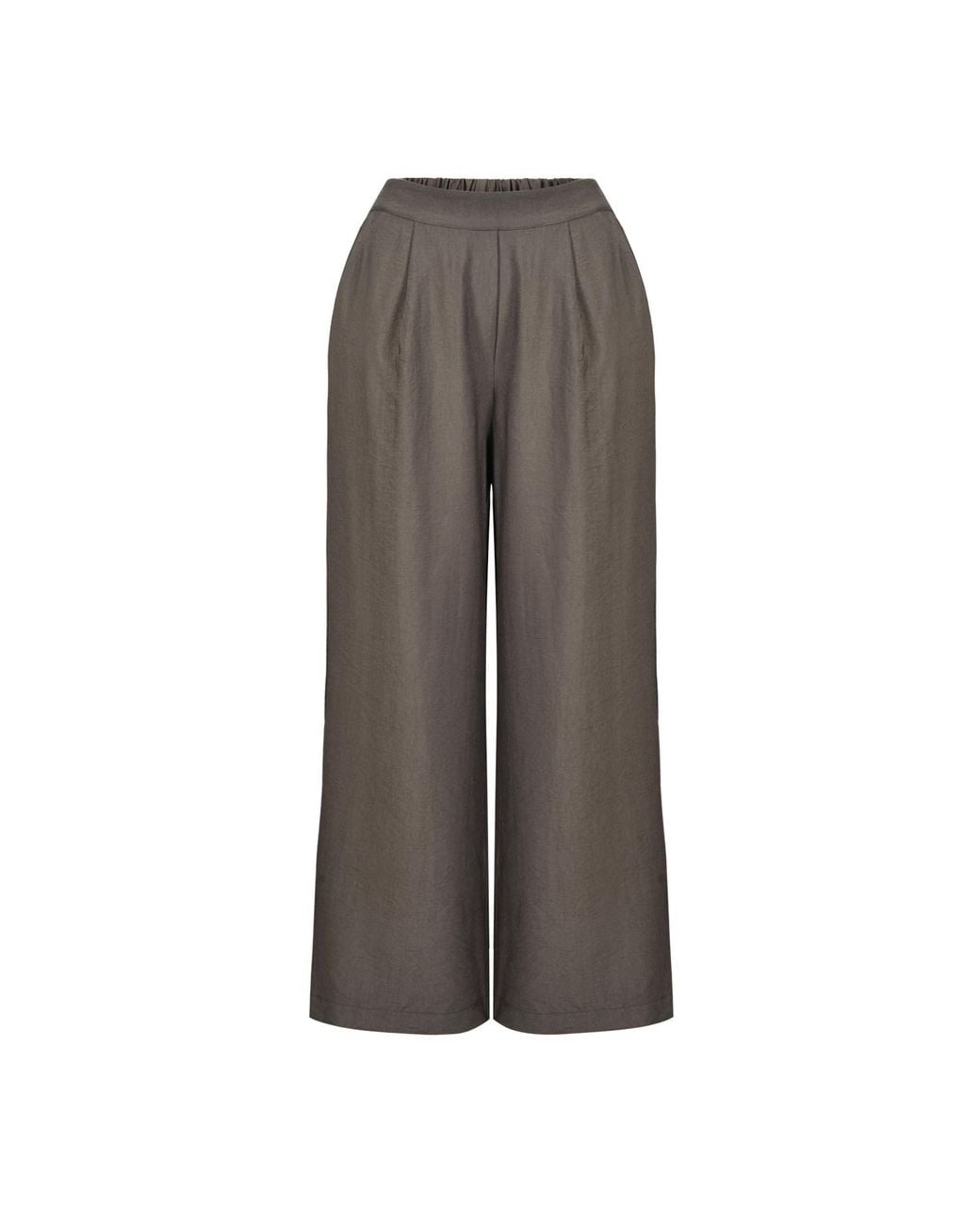 Oh!Zuza Brown Neutrals Echo Wide-Leg Viscose Trousers – Cocoa