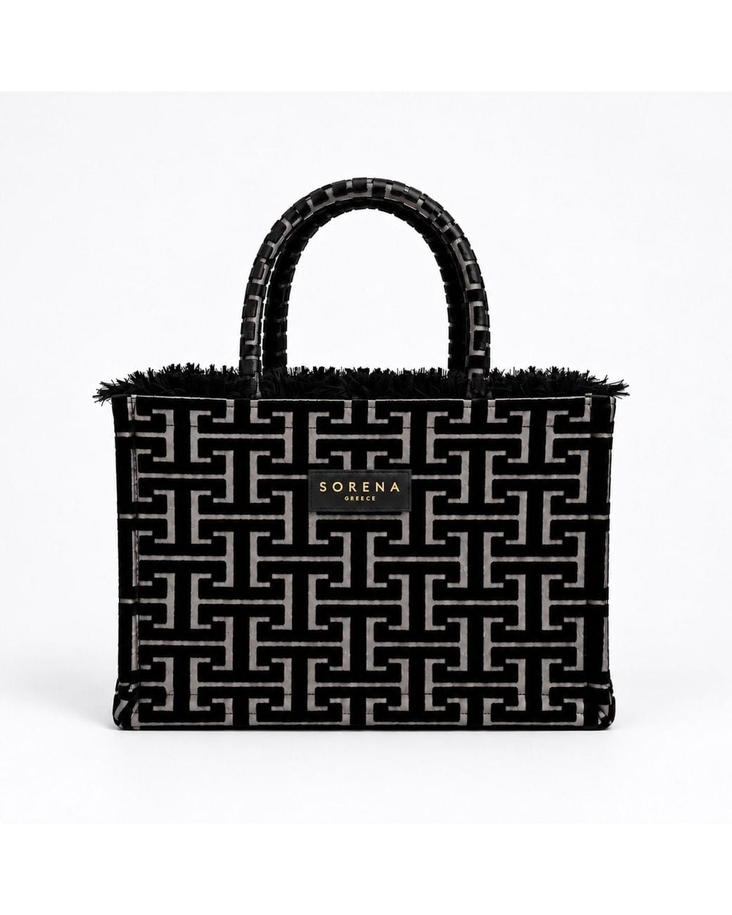 Sorena Black Andro Medium Tote Bag